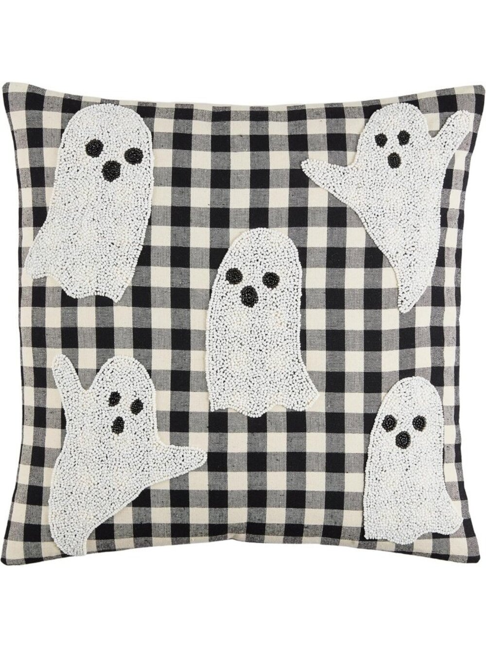 Spooky Ghost Halloween Pillow, 18"x18", Decorative Fall Home Accent, Cozy Decor